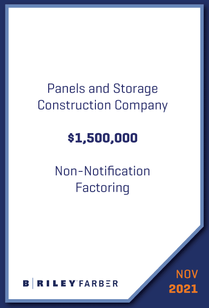GlassRatner advises and sources $1.5 Million Non-Notification Factoring Facility
