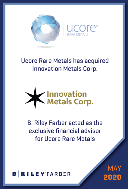 GlassRatner Advises Ucore in Acquiring Innovation Metals Corp.